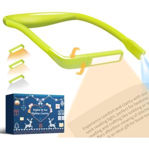 Neck Book Light for Reading at Night, Back to School Supplies Dorm Bed Lamp for College Students Teen Boys Girls Valentines Day Gifts for Her Wife Birthday Gifts for Book Lovers Reading Accessories (Lime)