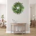Olive Wreath for Front Door 22 inch, Greenery All Season Wreath with Olive Leaf Fruit, Home Decoration for Outdoor Living Room Indoor Wall and Outside Summer All Season Wedding