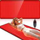 Red Light Therapy Mat Full Body, Red Light Therapy Blanket with 660nm & 850nm, Whole Red Light Therapy Pad with Timer Controller Pulse Modes for Home Use, 76.8'' X 33.41''