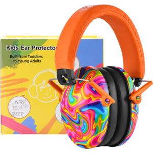 PROHEAR 032 Kids Ear Protection Ear Muffs for Noise Reduction, 25NRR Noise Cancelling Headphones for Kids,Toddlers, Autism, Sensory Use, Hearing Protection Orange