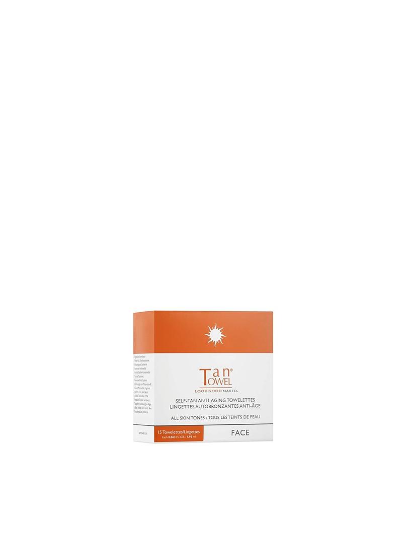 TanTowel Women's Face Tan Towelettes - 15 Pack, All, 15 Count (Pack of 1)