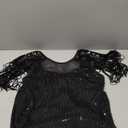 Vintage Cocktail Dress Black Silk Beaded Sequin Flapper, Size M