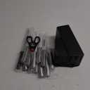 Farberware Textured Grip Stainless Steel Knife Set, 15 Piece, Stainless Steel (Black)