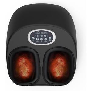 Snailax Shiatsu Foot Massager Machine with Soothing Heat, Deep Kneading, Air Compression, Improve Blood Circulation and Foot Wellness, Relax for Home or Office Use