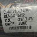 Modern Abstract Entryway Rug Indoor 2x3 Washable Non-Slip Soft Beige Grey Small Area Rug Kitchen Mat Thin Print Faux Wool Floor Carpet for Entrance Bedroom Office