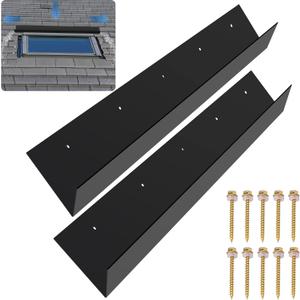 2 pcs Rain Diverter for Roof, 3.2ft Rain Gutter Diverter, Roof Rain Diverter for Shingles Roofing, Roof Chimneys, Doorways, Windows and Roof Vents
