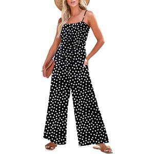 Dokotoo Jumpsuits for Women 2025 Summer Floral Rompers Overalls with Pockets (M)