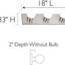 Design House 519280 Contemporary 3-Light Indoor Vanity Light Dimmable for Bathroom Bedroom Vanity Makeup, Satin Nickel