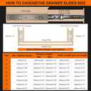 10 inch Drawer Slides 6 Pairs (12pcs) Soft Close 3 fold Full Extension Side Mount Cabinet Drawer Glides 10" Black Cabinet Rails for Dresser, Cabinet, Kitchen 100 LB Capacity