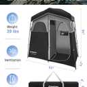 KingCamp Shower Tent, Portable Privacy Tent Outdoor Camping 1/2 Room Toilet Tents with Shower Bag & Dressing Room for Beach, Camping & Hiking