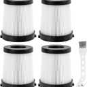 FSV001 Replacement Filter Compatiable with Fabuletta FSV001, FSV101, Girnoor G160 and G165 Afoddon A38 Cordless Stick Vacuum Cleaners Series 4 Pack
