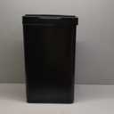 EKO Mirage-T 50 Liter / 13.2 Gallon Touchless Rectangular Motion Sensor Trash Can, Brushed Stainless Steel Finish (Matte Black)