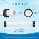 11763 Pool Sand Filter Pump Hose 10'' with Gaskets, Compatible with I ntex 26323EH 26325EH 26351EH 26351W 26355EH 26355W 26381EH 26383EH 26643EG 28323EH 28351EH 28643EG Pool Pump