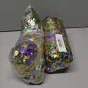 2 x 50 Feet Mardi Gras Tinsel Garland Gold Green Purple Garland Mardi Gras Christmas Tree Tinsel Garland Metallic Twisted Hanging Garland for Mardi Gras Oktoberfest Birthday Party Decoration