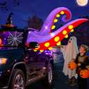4.5 FT Halloween Inflatable Trunk or Treat Car Decorations Octopus Tentacles Broke Out from Car Window with 3 Built-in LEDs Lights, Blow Up Spooky Octopus Legs Car Decor for SUVs Sedans Outdoor Yard