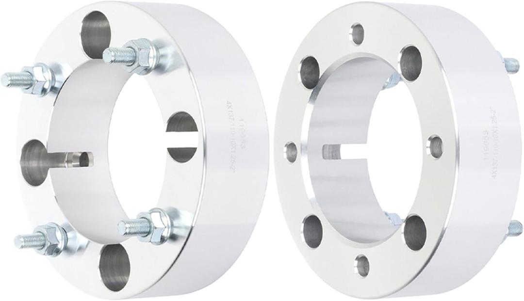 SCITOO 2Pcs 2" Wheel Spacers 4x137 Studs 10x1.25 110mm 4Lug Wheel Spacers No Hubcentric Fit for Kawasaki Mule 600 Prairie 360 Brute Force 650 Bayou 250 Prairie 700 Bayou 300 Prairie 650