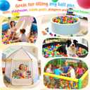 Hovenlay Ball Pit Balls Phthalate Free BPA Free Crush Proof Plastic - 7 Bright Colors in Reusable Play Toys for Kids with Storage Bag, 400 Balls