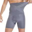 Mens Shapewear Tummy Control Shorts Compression, Slimming Body Shaper, Men Boxer Briefs underwear Grey