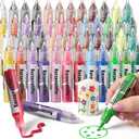 Crtiin 48 Pcs Candle Wax Pen 24 Vibrant Colors Candle Paint Set 10 ml Painting Pen Decorating Kit Beginner-Friendly for Festival Birthday Decorating Blessing Writing & DIY Crafts