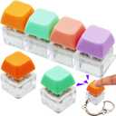3 Pack Keyboard Fidget Toys, Keyboard Button Decompression Toys | ADHD Stress Relief Finger Toy for Goodie Bag Basket Stuffers Classroom Prizes Party Favors Kids Adults