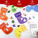 10 Pcs Christmas Toys Magnetic Color Sorting Set, Educational Xmas Stocking Whiteboard Fridge Magnets, Colors Matching Games Sensory Toys for Toddlers Kids Preschool Learning Activities