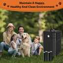 Dog Poop Trash Can Outside, 5L/1.3Gal Metal Dog Waste Trash Can with Lid, Foot Pedal, Pet Waste Container with 40 Bags, Poop Bucket with Lid Soft Close for Pet, Black