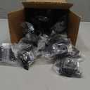 Overlay Cabinet Hinges 1/2 Inch 50 Pack (25 Pairs) Face Mount (Matte Black, Screws Included)