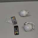 2Packs E12 Rechargeable Light Bulbs with Remote Control, 5W 350lm Magnetically Battery Operated Light Bulbs with 3 Color Temperature, Timer, Dimmer for Non-Hardwired Candle chandeliers Candelabra lamp