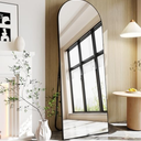 Full Body Mirror,67"x24" Standing Mirror,Nanometre Arched Full Length Mirrors,espejos para dormitorio,Full Size Mirrors (Black)