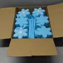 Sliner 12 Pcs Christmas Party Plastic Cups 10 oz Xmas Snowflake Cups Gift Reusable Snowflake Christmas Cup with Lids Straws for Winter Xmas Birthday Party Gifts Supplies