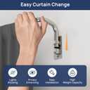 ENJOYBASICS Blackout Curtain rod for windows 66 to 120, Wrap Around Curtain Rods for Bedroom, Living Room, Adjustable from 30 to 129 Inches, Nickel