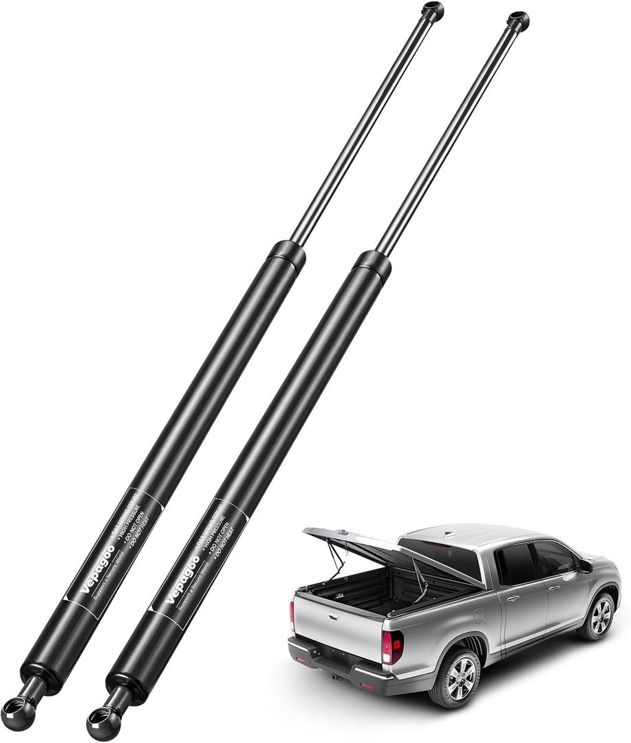 Vepagoo 28in 250Lb/1112N Heavy Duty Lift Support Gas Shock Strut Spring for Truck Bed Tonneau Cover Trailer Cap Camper Shell Topper RV Outside Kitchen Door Bed, 100250 100-250 10478 12162, Set of 2