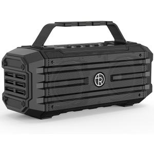 TOMPROAD Bluetooth Speaker 120W Peak 80W Portable Wireless Hi-Fi Loud Outdoor IPX6 Waterproof Big Party Speakers with Deep Bass, TWS Pairing, DSP Sound Boombox for Home Camping Beach (Black)