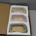 Blushtier 6 Pcs 5.3 Inch Ceramic Succulent Pots Stone Shape Bulk Rectangle Window Box Cactus Plant with Drainage Hole Succulent Planters Small Cactus Pots for Indoor Garden Office Table Decor Gift