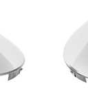 Semi Truck Hub Cap Cover - 5 Even Notched - for Front Wheel Universal Fit - 2 Pc Pack, Lip: 7/16" with pre-Installed Clips (Dome Top, Stainless Steel)
