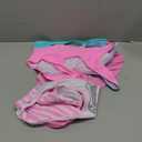 Girls Swimsuit Stripe Bathing Suit Color Block Sporty Bikini Swimsuits Swim Cover Up Skirt 3 Piece Set (7-8 Years)