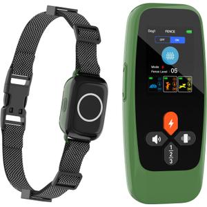 Teendow Wireless Dog Fence T800Pro, Zero Delay Response Electric Fence for Dogs, Perimeter Pet Collar with Training & Bark Control, Safety-Lock, HD Display Transmitter Rechargeable Waterproof Portable