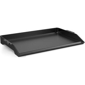Cast Iron Griddle for Stove Top Griddle for Gas Grill Universal Flat Top for Grill Plate with Extra High Sidewalls for All Gas Grills and 4 Burner Range Oven, 23" x 16" Matte Porcelain Enamel