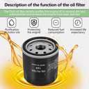 49065-0724 Oil Filter Compatible With Kawasaki 49065-7010 FX751V FX801V FX850V FX921V FH381V FH430V FH480V FH541V FH580V FH601V FH641V FH680V FH721V FH601D FH680D FH721D FH770D KAF300 400 620 (4)
