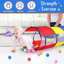 Kids Play Tunnel for Toddlers, Pop Up Crawl Through Tunnel Play Tent for Baby Infant Children or Dog with 2 Mesh Sides, Kids Tunnel Toys or Gift Indoor & Outdoor (Colorful Crawling Tunnel)