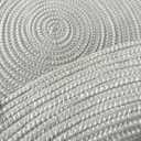 Hand Woven Round Area Rugs Living Room Bedroom Study Computer Chair Cushion Base Mat Round Carpet Lifts Basket Swivel Chair Pad Coffee Table Rug(2' Round, Gray)