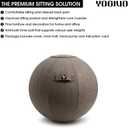 YOGIVO Sitting Ball Chair, Yoga Ball Chair Exercise Ball Chair for Home Office Desk, Stability Ball for Fitness & Pilates, Ergonomic Balance Ball Seat with Cover and Pump