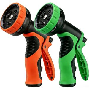 Garden Hose Nozzle with 10 Spray Patterns High Pressure Water Sprayer for Car Washing, Pet Bathing & Lawn Care with Lock Feature & Comfort Grip Fits All 3/4" Standard Hoses Thread