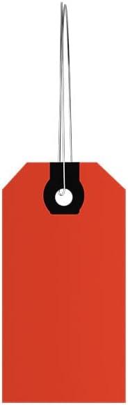 INNOVART Shipping Tags Double Wired 3 1/4" x 1 5/8", Wood Free Wire Tags with Reinforced Eyelet, Paper Tags Case of 1,000, Red