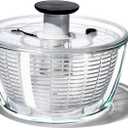 OXO Good Grips Glass Salad Spinner - Large 6.22-Qt Lettuce & Fruit Washer, Borosilicate Glass Bowl, BPA-Free, Easy Pump