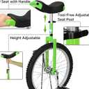MYOYAY 20 Inch Unicycle, Unicycle for Adults, Mountain Unicycle Height Adjustable, Unicycle with Stand, Anti-Skid Pedal, Indoor Outdoor Sports Fitness Balance Training Fun Exercise Bicycle