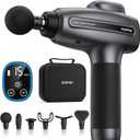 RENPHO Massage Deep Tissue, Percussion Muscle Massage for Athletes Men Women, Valentine's Day Gifts, Electric Handheld Massager for Pain Relief Relax 6 Massage Head, Gray