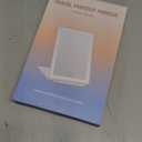 FUNTOUCH Rechargeable Travel Makeup Mirror with 72 Led Lights, Portable Lighted Beauty Mirror, 3 Color Lighting, Dimmable Touch Screen, Tabletop LED Folding Cosmetic Vanity Mirror (White)