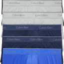 Calvin Klein Men's Microfiber Stretch 7-Pack Low Rise Trunks (X-Large, 2 Black, 2 Blue Shadow, 2 Medium Grey, 1 Cobalt Water)