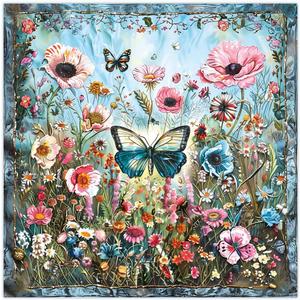 Butterfly in Bloom Puzzles for Adults 1000 Piece,27.5 x 19.7in | Challenging Jigsaw Puzzles for Family Game Night,HD Poster,Thick Pieces with Matte Finish,Puzzle with Letters on Back Games